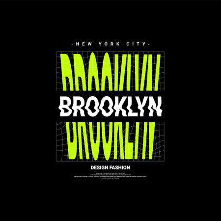 Brooklyn writing design, suitable for screen printing t-shirts, clothes, jackets and othersのイラスト素材