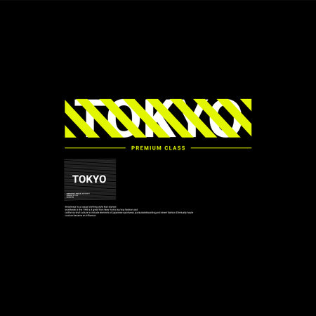 Tokyo writing design, suitable for screen printing t-shirts, clothes, apparel, jackets and othersのイラスト素材
