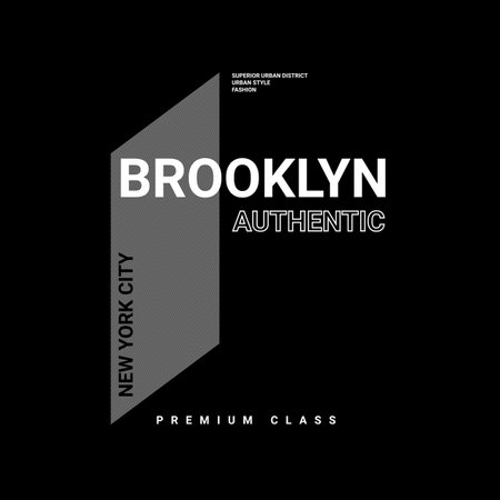 Brooklyn writing design, suitable for screen printing t-shirts, clothes, jackets and othersのイラスト素材