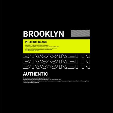 Brooklyn writing design, suitable for screen printing t-shirts, clothes, jackets and othersのイラスト素材