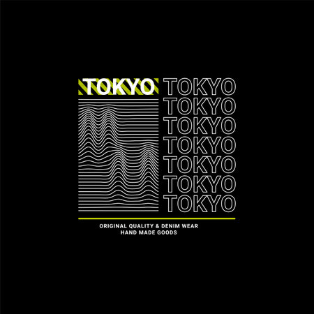 Tokyo writing design, suitable for screen printing t-shirts, clothes, apparel, jackets and othersのイラスト素材