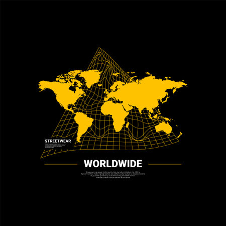 Worldwide writing design, suitable for screen printing t-shirts, clothes, jackets and othersのイラスト素材