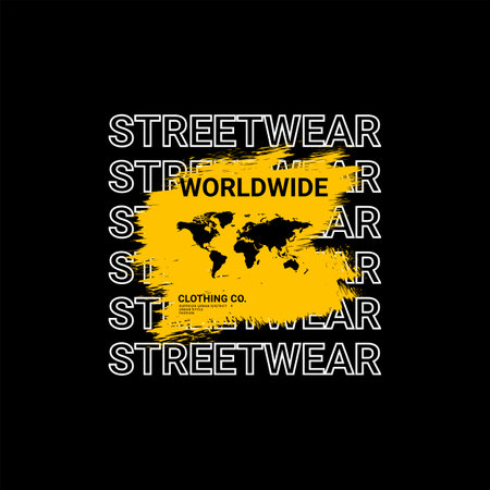 Worldwide writing design, suitable for screen printing t-shirts, clothes, jackets and othersのイラスト素材