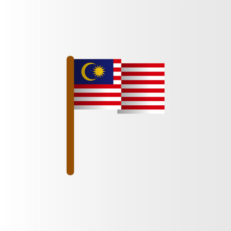 Malaysia independence day greeting designのイラスト素材