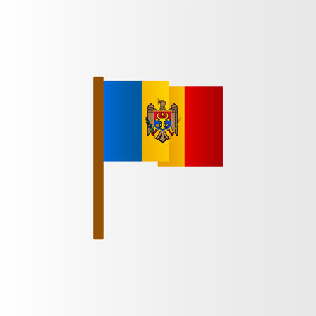 Moldova independence day greeting designのイラスト素材