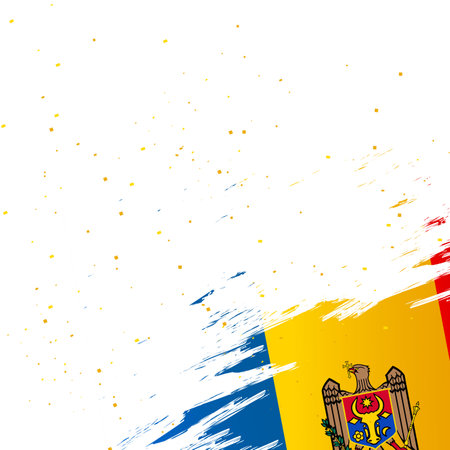 Moldova independence day greeting designのイラスト素材