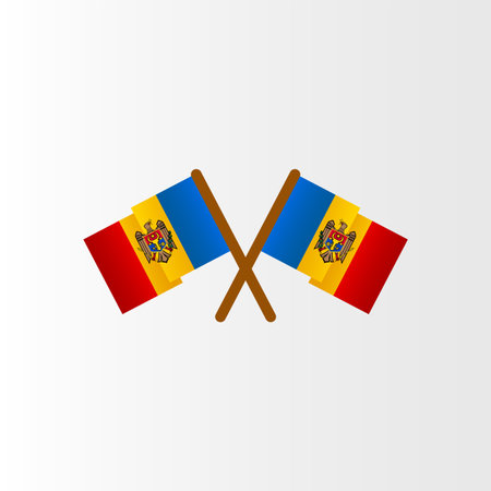 Moldova independence day greeting designのイラスト素材