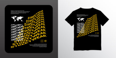 streetwear t-shirt design, suitable for screen printing, jackets and others