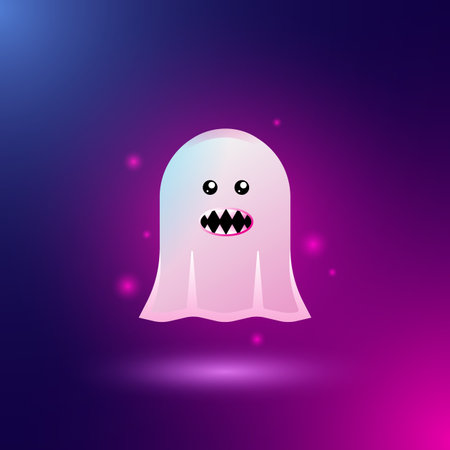 ghost characters for halloween designsのイラスト素材