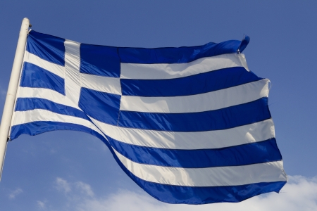 National flag of Greece の写真素材