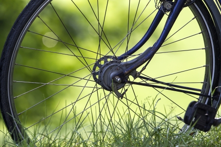 Part of cycling wheelの写真素材