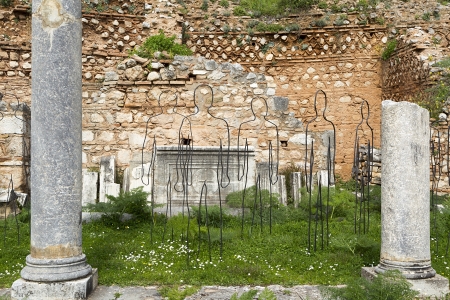 The Temple of Apollo in Delphi Greeceの写真素材