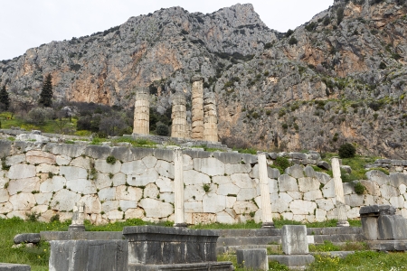 The Temple of Apollo in Delphi Greeceの写真素材