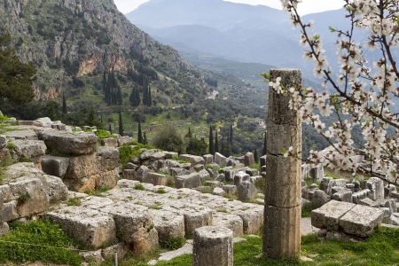 The Temple of Apollo in Delphi Greece