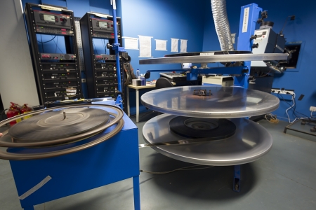 THESSALONIKI,GREECEâNOV 5:Old motion picture film reel during the TIFF on November 5, 2012. This festival is among the top film festivals of Europe and the oldest in the Balkans.のeditorial素材
