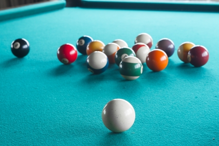 Billiard balls on table.の写真素材