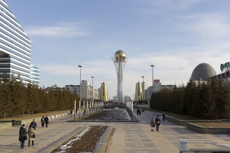 ASTANA, KAZAKHSTAN - NOV 27:Astana the capital of Kazakhstan,November 27, 2013, Astana, Kazakhstan.Astana With population of 708.794, is the first capital built in the 21st centuryのeditorial素材