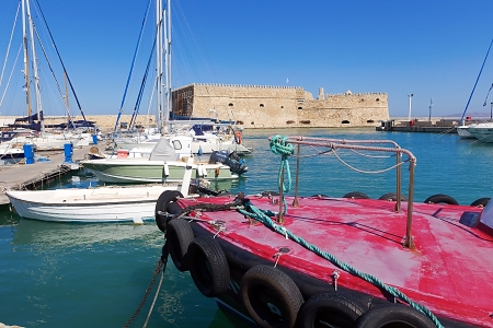Venetian fortress Koules in Heraklion, Creteのeditorial素材