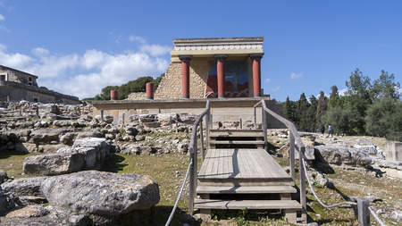 Knossos palace at Crete, Greeceのeditorial素材