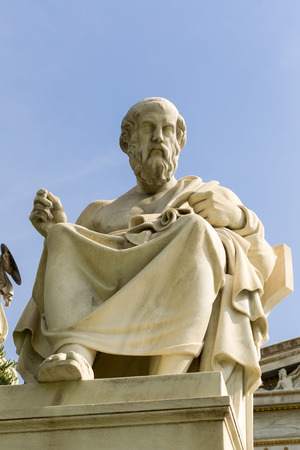 statue of Plato from the Academy of Athens,Greeceのeditorial素材