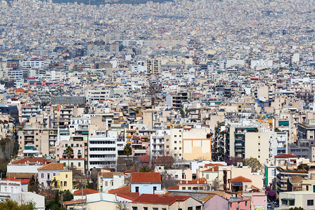 Panoramic view of Athens from Acropolis, Greeceのeditorial素材