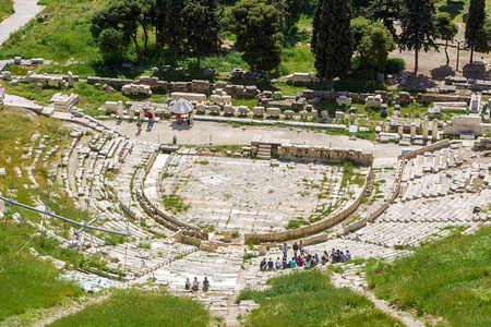 Amphitheater in the Acropolis, Athensのeditorial素材