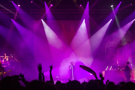 THESSALONIKI, GREECE, MAY 8 2014: The pop/rock band Onirama
performing live on stage for the Ace of Heart tour at Sports arena in Thessaloniki.
のeditorial素材