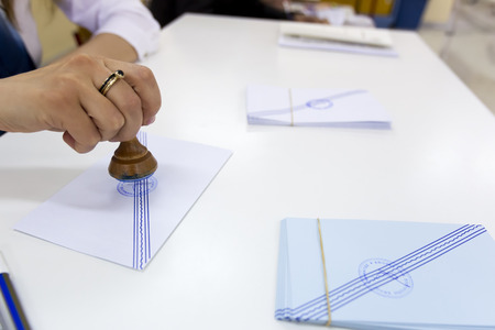 THESSALONIKI, GREECE, MAY 18, 2014: Highlights during the municipal and regional elections in Greece. 10 million Greeks are eligible to vote on Sunday to elect mayors and town councils.のeditorial素材