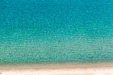 Beautiful beach with blue and turquoise water at Kailithea, Halkidiki in Greece. の写真素材