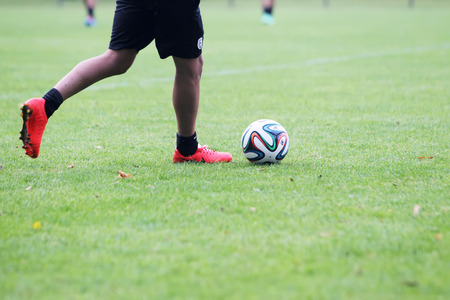 THESSALONIKI, GREECE  JULY 20, 2014: Footballerのeditorial素材