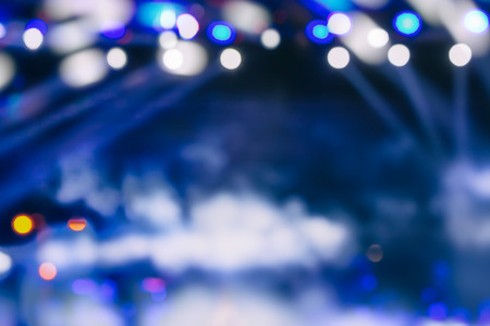 Defocused entertainment concert lighting on stage, bokeh.の写真素材