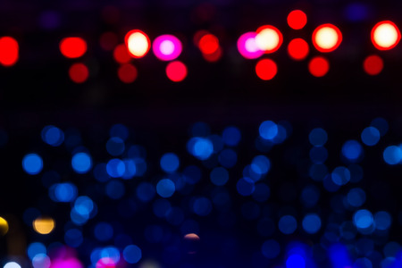 Defocused entertainment concert lighting on stage, bokeh.の写真素材