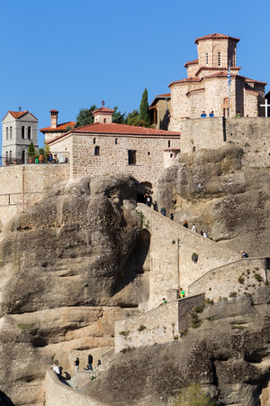 The Holy Monastery of Great Meteoron, in Greece. This is the largest of the monasteries located at Meteora.の写真素材