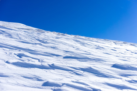 Aerial View of snowed mountain Falakro, in Greece.の写真素材