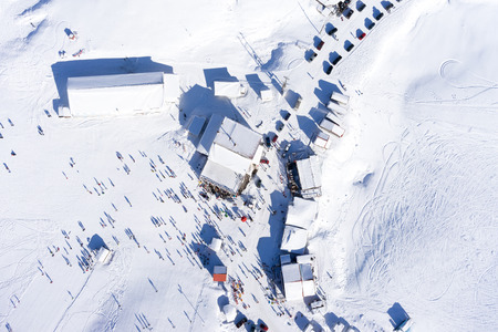 Aerial View of Ski Resort Falakro, in Greece.