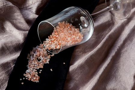 Pink salt from the Himalayasの写真素材