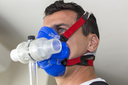 Thessaloniki, Greece- June 29, 2015: Maarten Martens football player of PAOK while going through ergometric tests in Thessaloniki, Greece.のeditorial素材