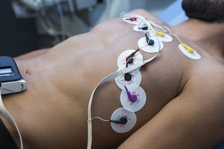 Thessaloniki, Greece- June 29, 2015: Miguel Angelo Leonardo Vitor football player of PAOK while going through medical tests in Thessaloniki, Greece.のeditorial素材