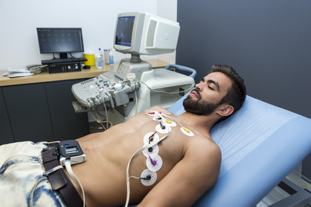 Thessaloniki, Greece- June 29, 2015: Miguel Angelo Leonardo Vitor football player of PAOK while going through medical tests in Thessaloniki, Greece.のeditorial素材