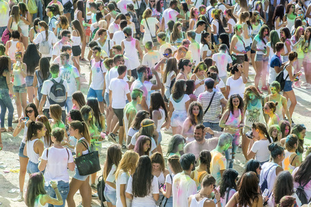 Thessaloniki, Greece - Septemper 6, 2015: Participants at the 4th Colors day in Thessaloniki,...