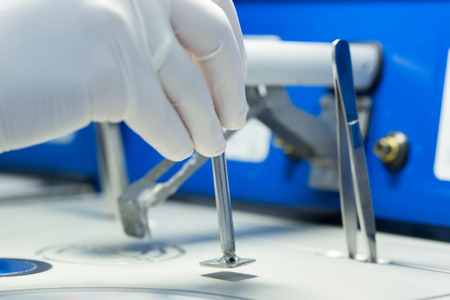 Thessaloniki, Greece- March 3, 2015: Women working in Microbiology - Biochemical Laboratory and the...