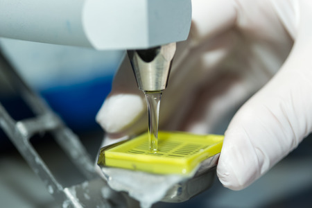 Thessaloniki, Greece- March 3, 2015: Women working in Microbiology - Biochemical Laboratory and the National Reference Center for Mycobacteria in Greece.のeditorial素材