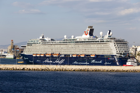 Pireas, Greece- May 12, 2015: Ferry boats, cruise ships docking at the port of Piraeus, Greece. The port of Piraeus is the largest passenger port in Europe and the third largest in the world.のeditorial素材