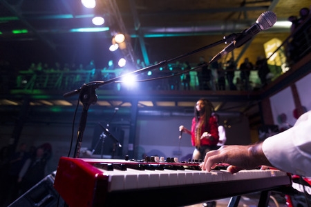 Thessaloniki, Greece, November, 15 2015: Souled Out (band) live performance at Closing Party 56th Thessaloniki International Film Festival at Warehouse Cのeditorial素材