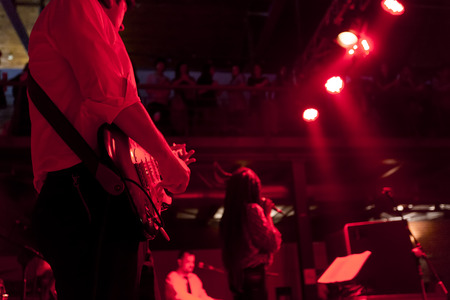 Thessaloniki, Greece, November, 15 2015: Souled Out (band) live performance at Closing Party 56th Thessaloniki International Film Festival at Warehouse Cのeditorial素材