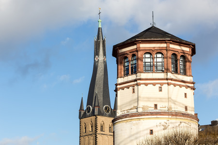Dusseldorf, Germany - December 8, 2015: St Lambertus church is Roman Catholic church in Dusseldorf historic center in Dusseldorf, Germany.のeditorial素材