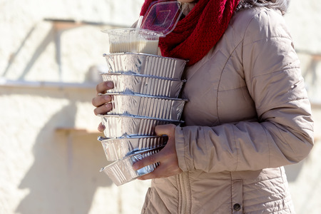 Thessaloniki, Greece - February 25, 2016: Refugees  living in tents in the center relocation Diavata waiting to continue  their journey the border between Greece and FYROM and from there to europeのeditorial素材