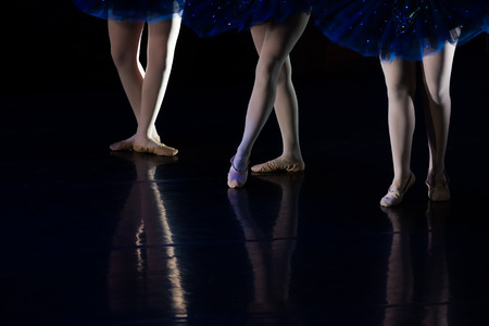Dancers during ballet performances.Legs only. Soft focus.の写真素材