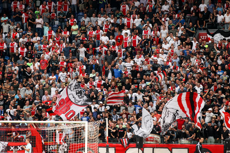 Amsterdam, Netherlands- July 26, 2016: Interior view of the full Amsterdam Arena Stadium during the UEFA Champions League third qualifying round between Ajax vs PAOKのeditorial素材