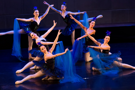 Thessaloniki, Greece, April 26 2016: Unidentified dancers of dance school during performances ballet state theatre of Thessalonikiのeditorial素材